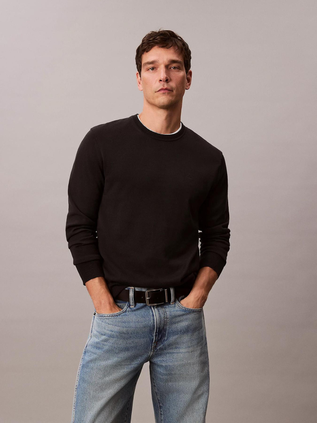 Pull premium en coton surpima noir homme - Calvin Klein