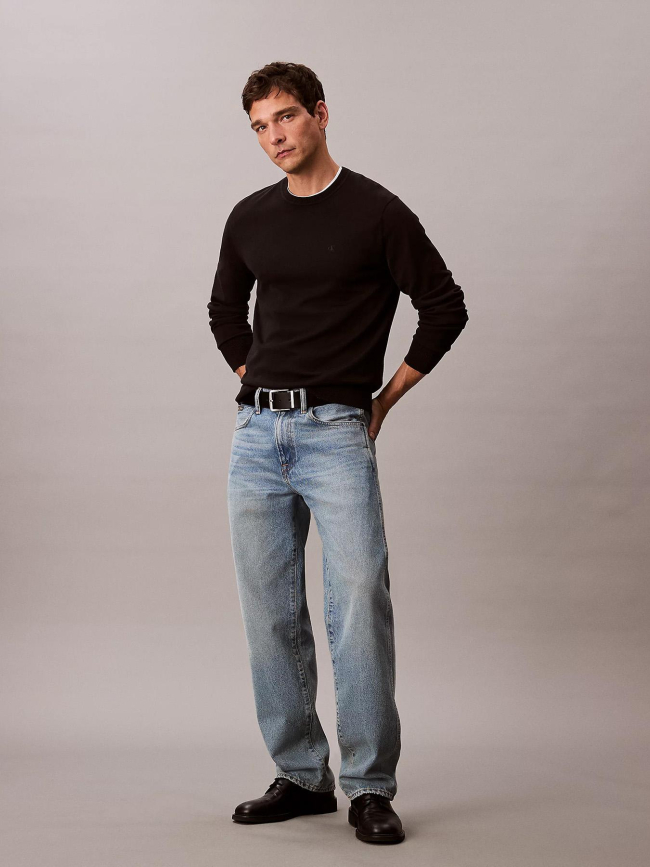 Pull premium en coton surpima noir homme - Calvin Klein