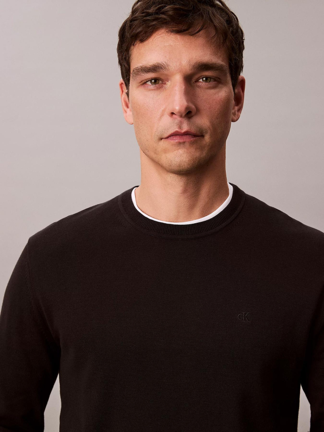 Pull premium en coton surpima noir homme - Calvin Klein