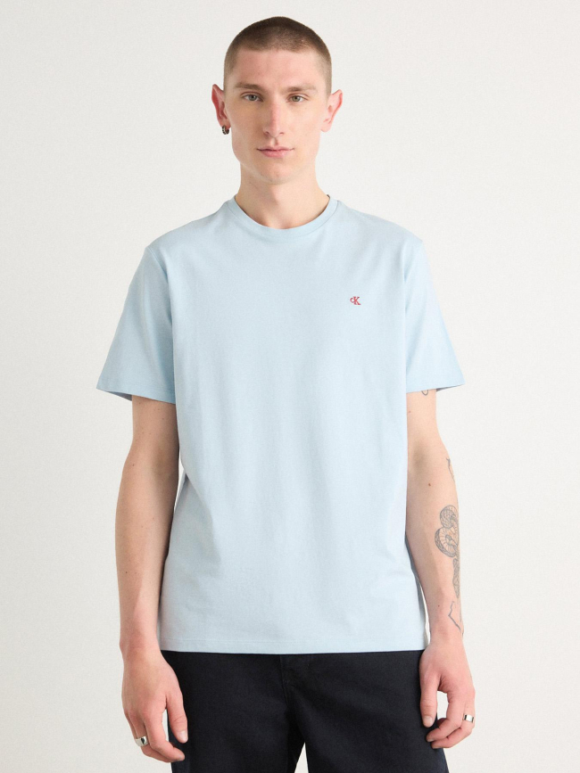 T-shirt smooth solid bleu homme - Calvin Klein Jeans