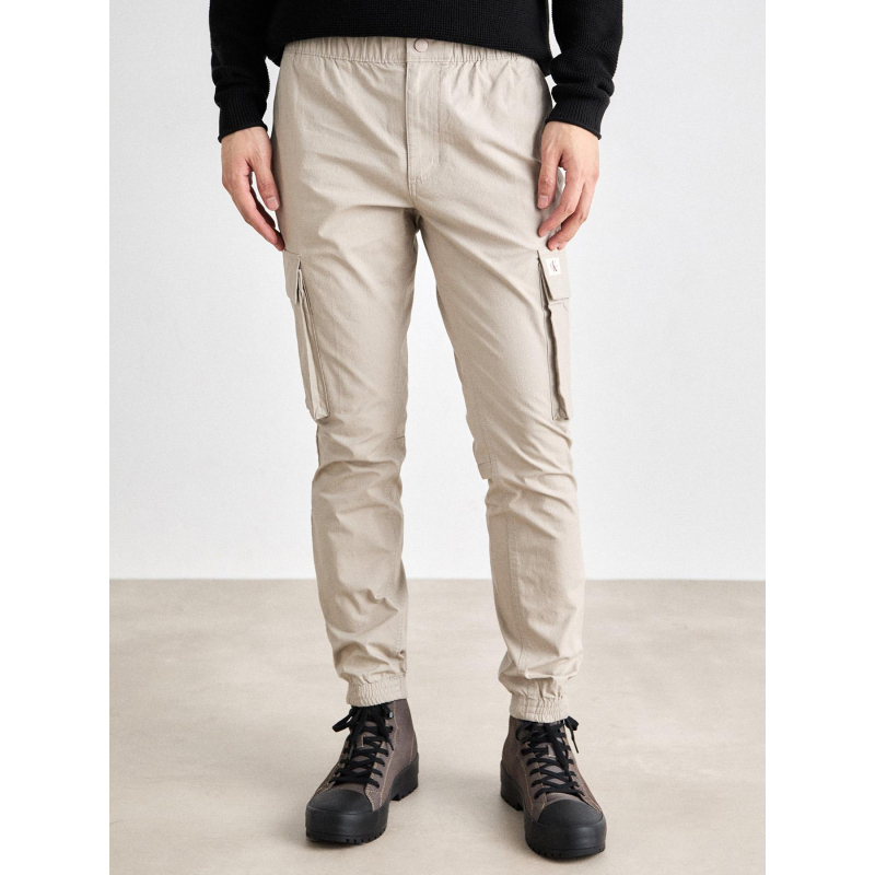 Pantalon cargo skinny en ripstop beige homme - Cavin Klein Jeans