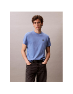 T-shirt en coton avec insigne bleu homme - Calvin Klein Jeans