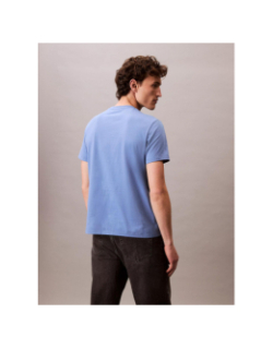 T-shirt en coton avec insigne bleu homme - Calvin Klein Jeans