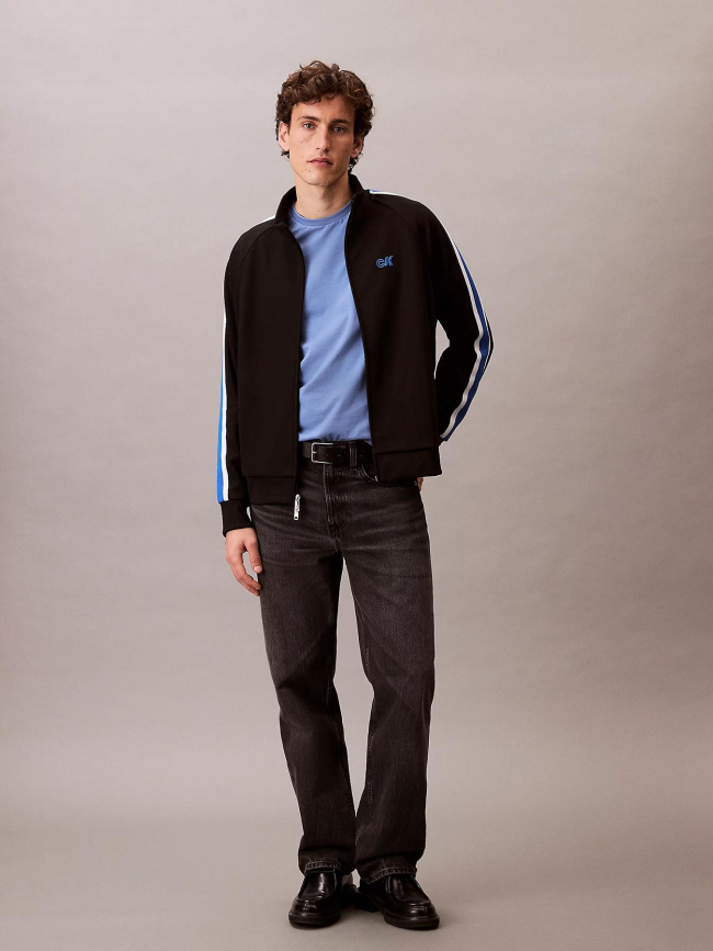 T-shirt en coton avec insigne bleu homme - Calvin Klein Jeans