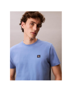 T-shirt en coton avec insigne bleu homme - Calvin Klein Jeans
