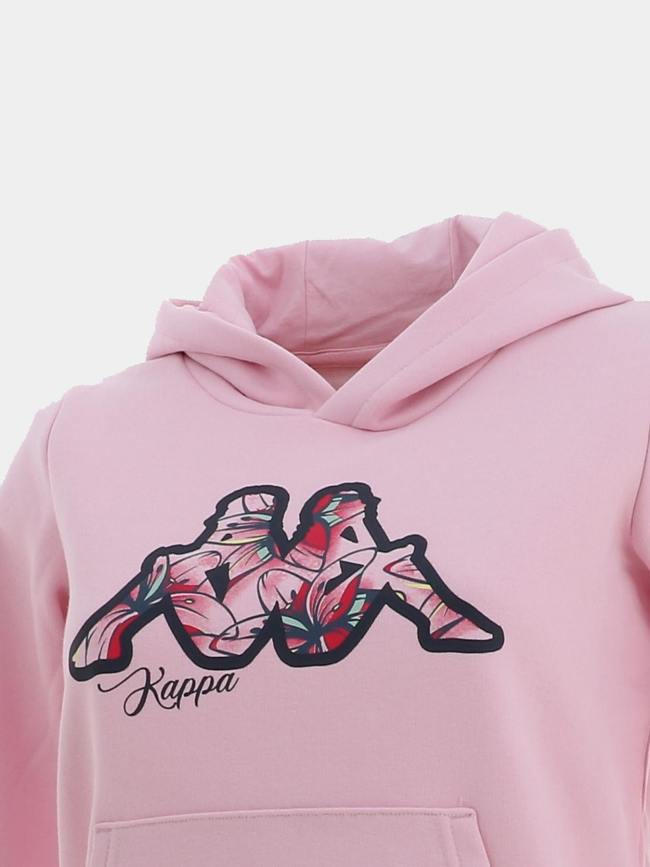 Sweat à capuche sabria rose fille - Kappa