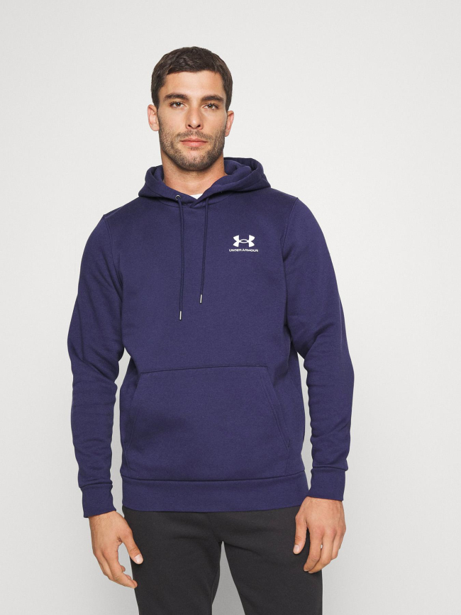 Sweat à capuche ua icon fleece bleu marine homme - Under Armour