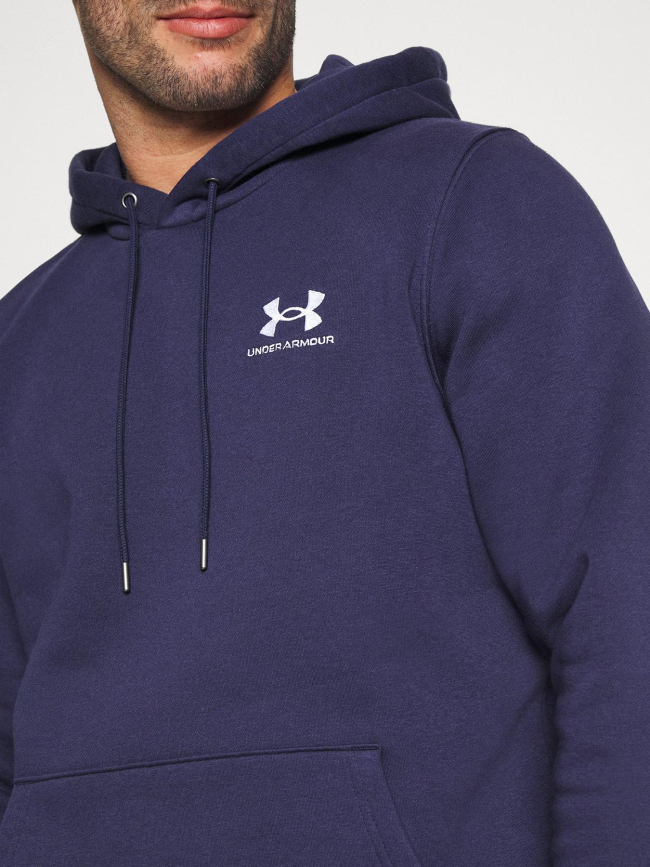 Sweat à capuche ua icon fleece bleu marine homme - Under Armour