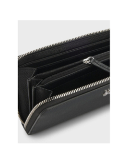 Portefeuille en simili cuir à logo revisité noir femme - Hugo