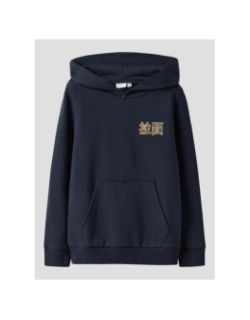 Sweat à capuche nkmkian bleu marine enfant - Name It