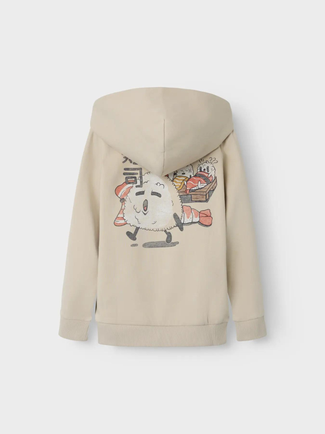 Sweat à capuche nkmkian beige enfant - Name It