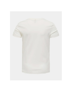 T-shirt beate mena life blanc fille - Only