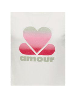 T-shirt beate mena life blanc fille - Only