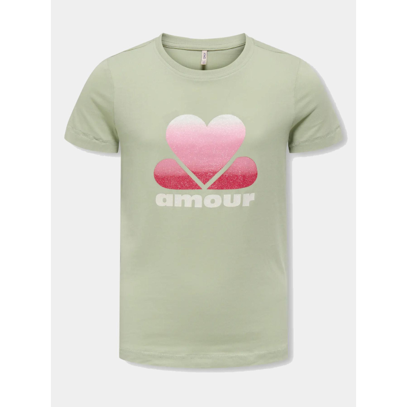 T-shirt beate mena life vert fille - Only