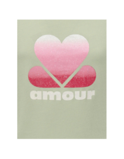 T-shirt beate mena life vert fille - Only