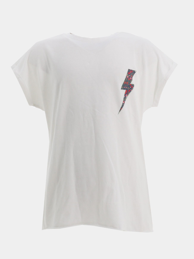 T-shirt lucy life rock blanc fille - Only