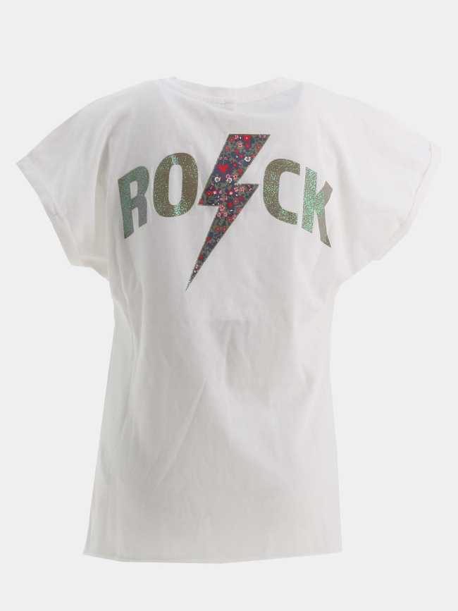 T-shirt lucy life rock blanc fille - Only
