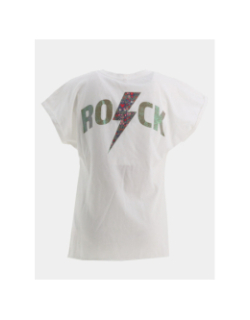 T-shirt lucy life rock blanc fille - Only