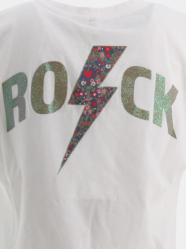 T-shirt lucy life rock blanc fille - Only