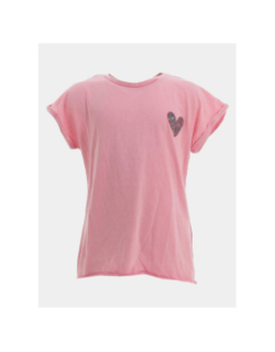 T-shirt love lucy life rock rose fille - Only