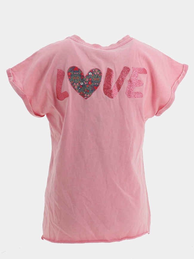 T-shirt love lucy life rock rose fille - Only