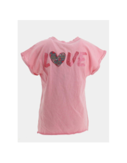 T-shirt love lucy life rock rose fille - Only