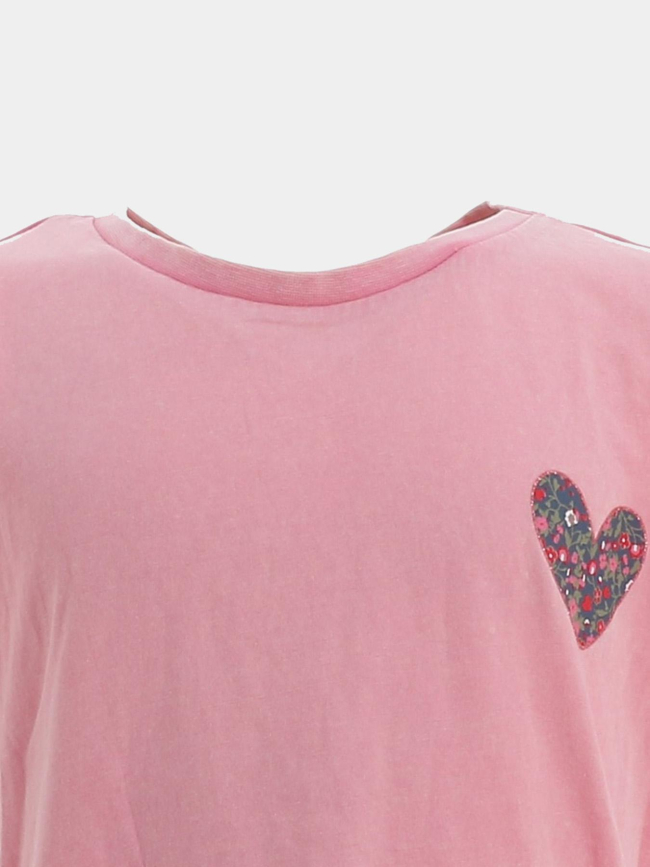 T-shirt love lucy life rock rose fille - Only