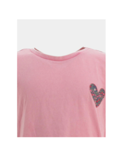 T-shirt love lucy life rock rose fille - Only