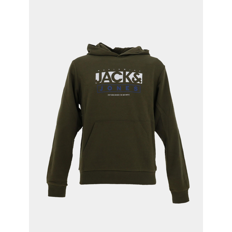 Sweat à capuche seven vert homme - Jack & Jones