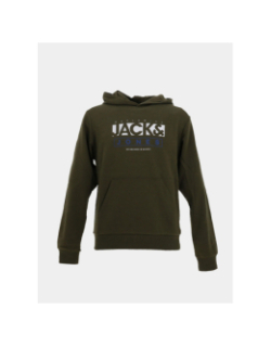 Sweat à capuche seven vert homme - Jack & Jones