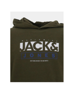 Sweat à capuche seven vert homme - Jack & Jones