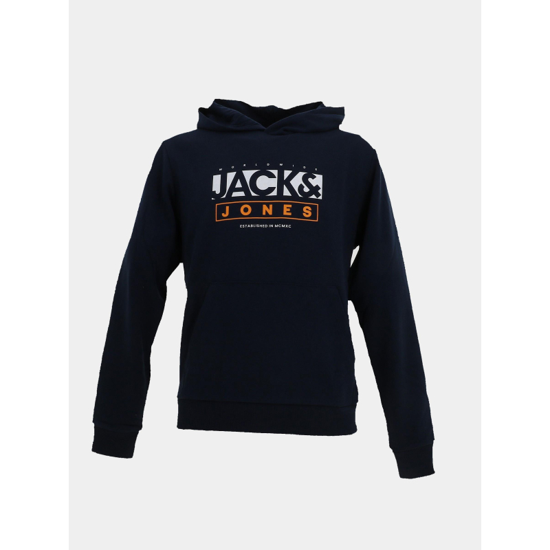 Sweat à capuche seven bleu marine homme - Jack & Jones