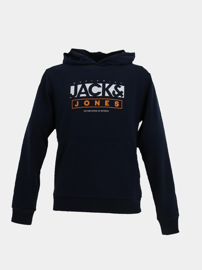 Sweat à capuche seven bleu marine homme - Jack & Jones