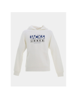 Sweat à capuche seven blanc bleu homme - Jack & Jones