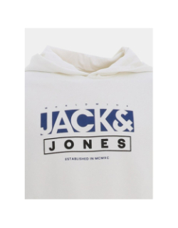 Sweat à capuche seven blanc bleu homme - Jack & Jones