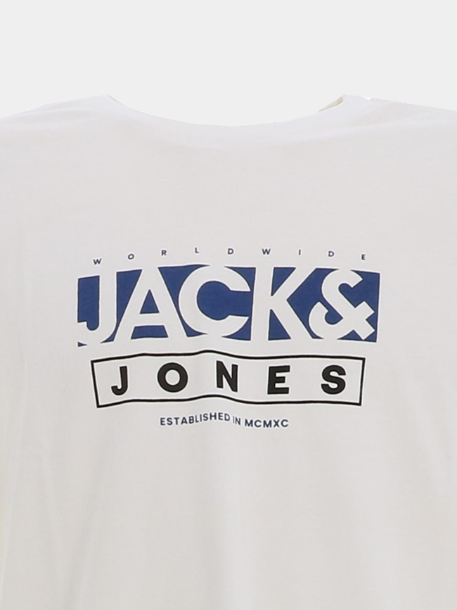T-shirt seven blanc bleu homme - Jack & Jones