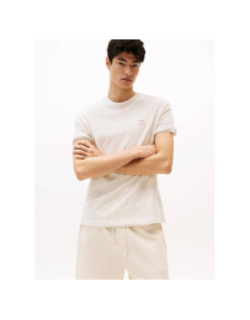 T-shirt badge ton sur ton beige homme - Tommy Jeans
