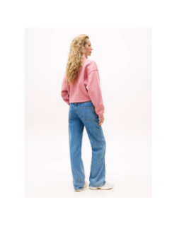 Sweat boxy court zippé rose femme - Tommy Jeans