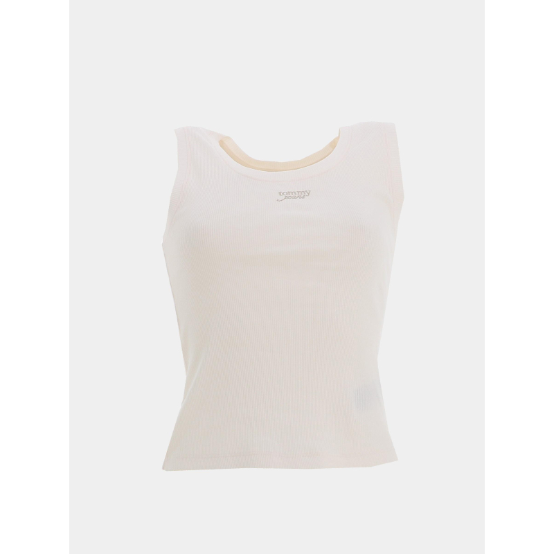 Débardeur ajusté à logo blanc femme - Tommy Jeans