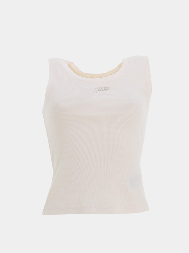 Débardeur ajusté à logo blanc femme - Tommy Jeans