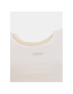 Débardeur ajusté à logo blanc femme - Tommy Jeans