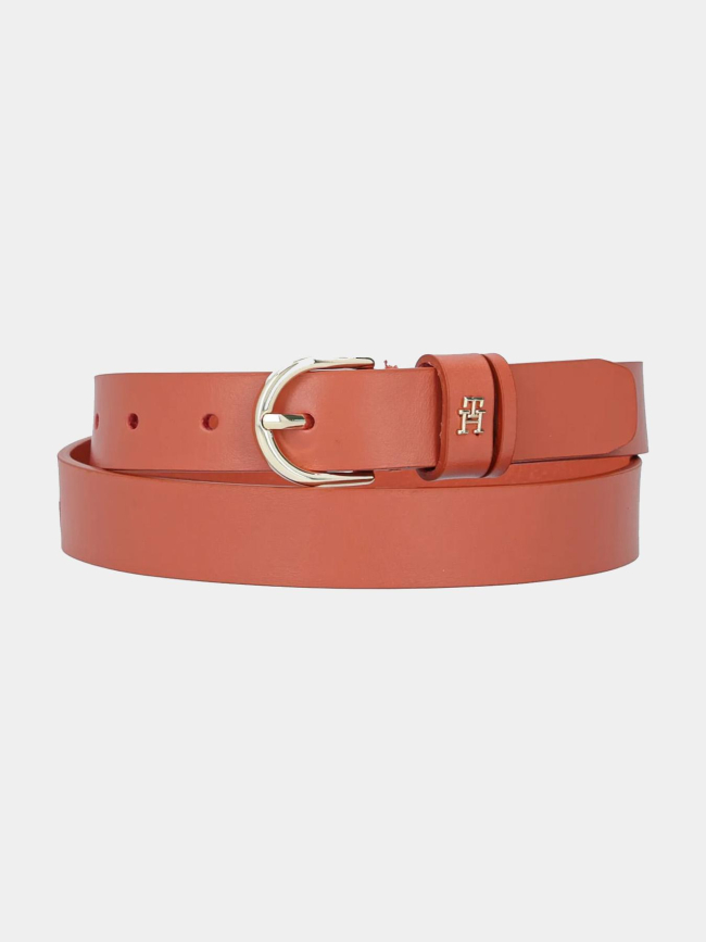 Ceinture en cuir effortless orange femme - Tommy Hilfiger