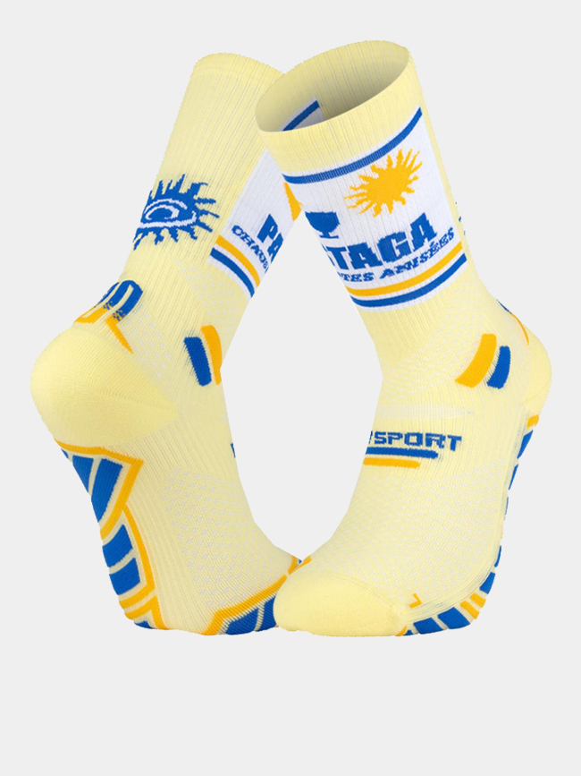 Paire de chaussettes de trail collector pastaga jaune adulte - BV Sport