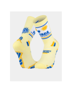 Paire de chaussettes de trail collector pastaga jaune adulte - BV Sport