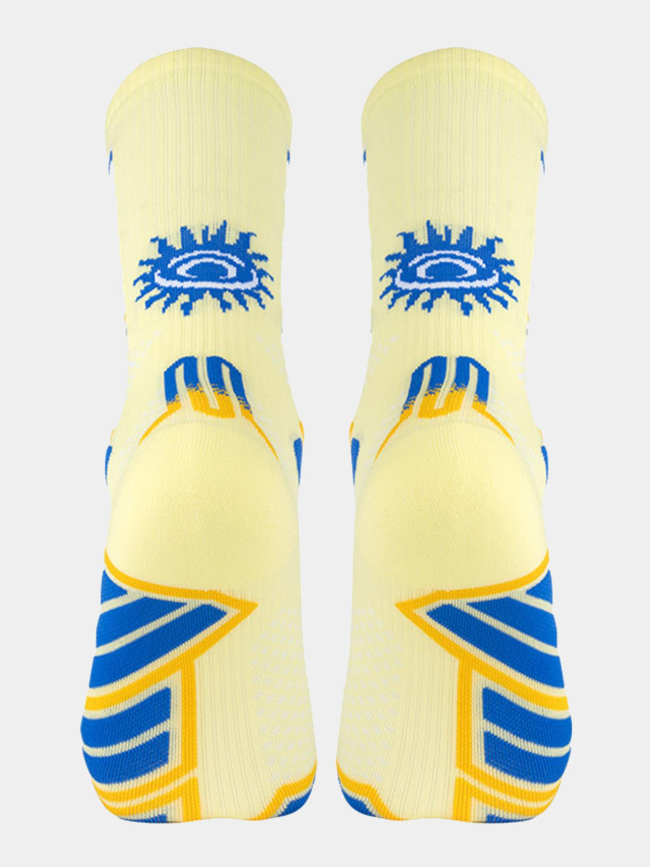 Paire de chaussettes de trail collector pastaga jaune adulte - BV Sport