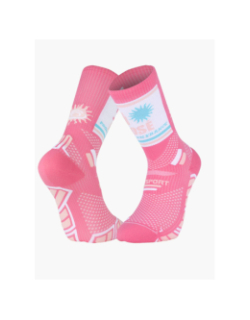 Paire de chaussettes de trail collector cocktail rose adulte - BV Sport