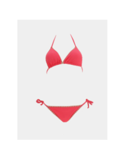 Maillot de bain 2 pièces lea uni rose fille - Lagon Bleu