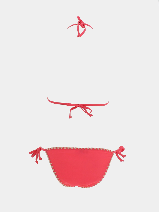 Maillot de bain 2 pièces lea uni rose fille - Lagon Bleu