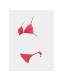 Maillot de bain 2 pièces lea uni rose fille - Lagon Bleu