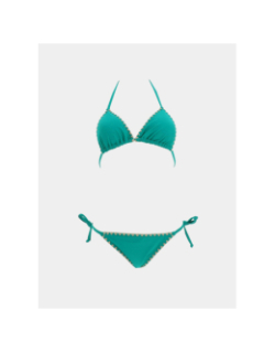 Maillot de bain 2 pièces lea uni vert fille - Lagon Bleu